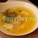Суп с треской и креветками